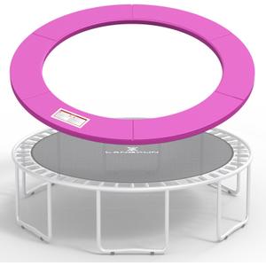 LANGXUN Universal Trampoline Repalcement Safety Pad, 8ft Waterproof Surround Spring Foam Cover for Round Frame (Pink, 8ft)