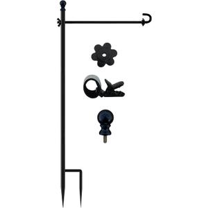 LCCBRO Garden Flag Holder Stand for Outside 12 x 18 Heavy Duty, Small Flag Holders for Yard and Garden, Last Flag Stand Youll Ever Need (1)