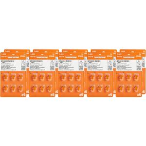 Amazon Basics 60-Pack Hearing Aid Size 13 Zinc-Air Batteries, 1.45 Volt, Orange Tab, 4-Year Shelf Life, Child-Safe Package (Use Scissors to Open)