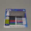 EXPO Low Odor Dry Erase Marker Set with White Board Eraser and Cleaner Fine Tip Dry Erase Markers Assorted Colors 7 Piece Set with Whiteboard Cleaner