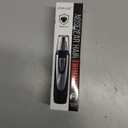 Ear and Nose Hair Trimmer Clipper - 2025 Professional Painless Eyebrow & Facial Hair Trimmer for Men Women, Battery-Operated Trimmer with IPX7 Waterproof, Dual Edge Blades for Easy Cleansing Black