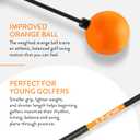 Orange Whip Golf Swing Trainer Aid Patented & Made in USA for Improved Rhythm, Flexibility, Balance, Tempo, and Strength *American Made*, 38"