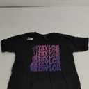 Girl Retro Taylor First Name Personalized Groovy 80's Pink T-Shirt XS