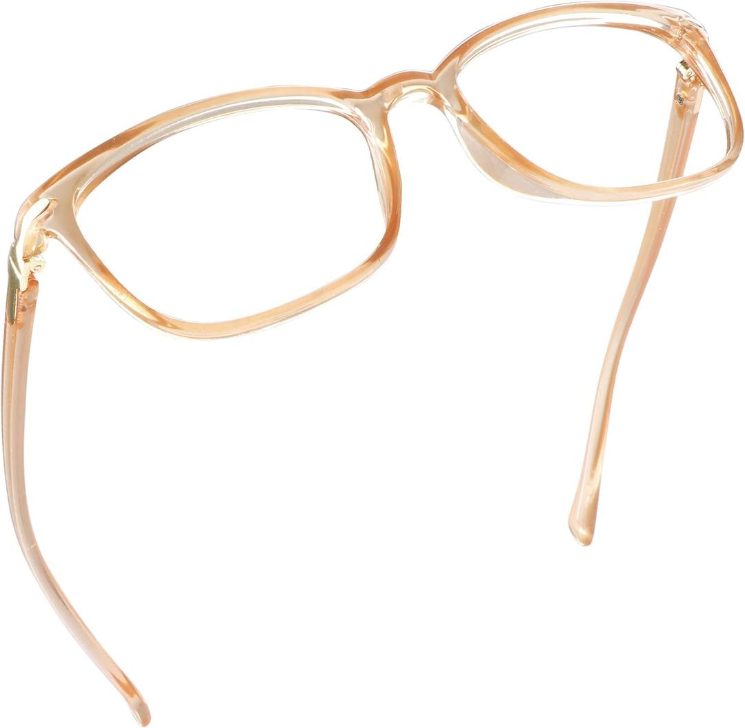 LifeArt Blue Light Blocking Glasses, Anti Eyestrain, Computer Reading Glasses,TV Glasses for Men and Women (11_Nola_Champagne)