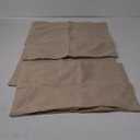 Cover Set of 1-40x40 cm (16"x16") Sand - Decorative Cushion Covers Smooth Fabric, Washable Solid Color Small Square Pillow Cover for Bed, Sofa, Chair
 4 Pack 12x20