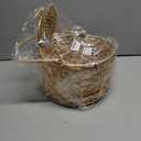 Basket with Handle Kids Cute Bunny Easter Basket Bunny Harvest Flowers Toys Mini Picnic Knitted Birthday Organiser