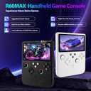 R60MAX Retro Handheld Game Console, 6.0 Inch HD IPS Screen, Retro Gaming Console Built-in 20000+Games, Portable Video Console, Linux System, Retro Game Consoles Ultra-Long Standby Time (Black 128GB)