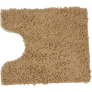 Toilet Mat, Non-Slip U-Shape Contoured Super Soft Plush Water Absorbent Machine-Washable Bath Rug Carpet (Champagne)