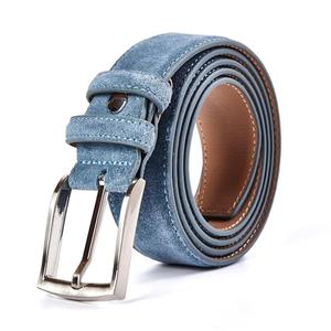 Ximraood Genuine Suede Leather Belt for Men, 1 3/8" Wide Dress Casual & Golf Belt