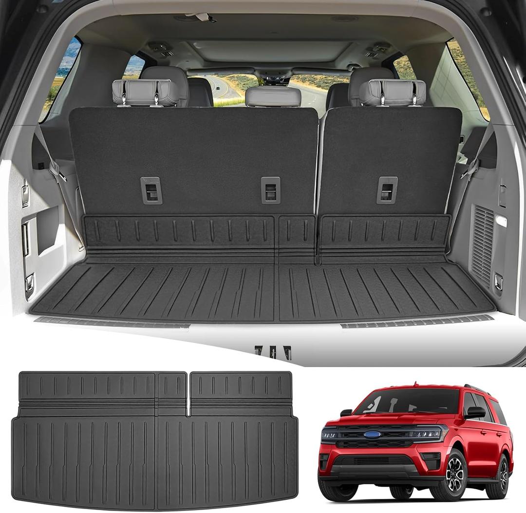 Rear Cargo Mat for 2018-2024 Ford Expedition/Lincoln Navigator Trunk Mat(Not for Max or L Models), All Weather Cargo Liner for 18-24 Expedition/Navigator Accessories
