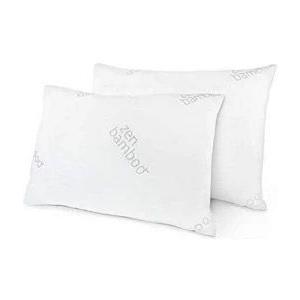 Zen Bamboo Breathable Bed Pillows for Sleeping, 2-Pack King