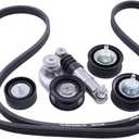 MOTOKU Drive Belt Tensioner Idler Pulley kit for Land Rover Range Rover Evoque 2012-2017, Discovery Sport 2015-2017