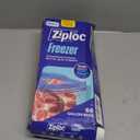 Ziploc Gallon Food Storage Freezer Bags, Stay Open Design, Easy to Fill, 66 Count