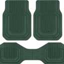 Cat® ToughLiner™ Car Floor Mats - Heavy Duty Trim to Fit Mat for Trucks - Car Mats & SUV Floor Liners for Car - All-Weather Truck Accessories & Odorless Rubber Automotive Mats - Green