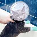 Cat Muzzle for Grooming Cat Adjustable Hood with Paw Covers, Kitten Breathable Anti Bite Muzzles Anti Scratch Boots Silicone Pussy Shoes Boots Kitten Paw Protector for Pet Bathing Shaving(Large)