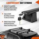 Heavy Duty Lockable Roof Rack Cross Bars Compatible with Jeep Grand Cherokee 2011-2021 (with Grooved Side Rails), Aluminum Crossbars w/Locks Rooftop Cargo Bag Kayak Luggage