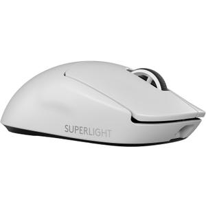 Logitech G PRO X Superlight 2 Wireless Gaming Mouse, 60g Pro-Grade with 5 Programmable Buttons, 44k DPI Sensor, 8kHz Report Rate, USB-C Charging for PC/Mac - White