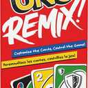 Mattel Games UNO Remix Card Game for Family Night with Customizable Options & Write-On Cards in Storage Tin for 3-6 Players