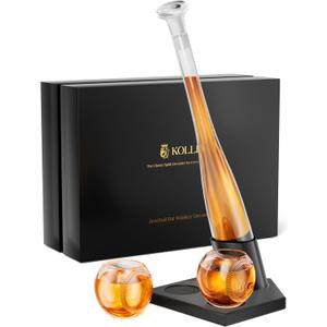 Baseball Gifts for Men, Kollea Whiskey Decanter Sets for Men, 20Oz Baseball Bat Decanter Set with 2 Glasses, Unique Birthday Gift for Dad Him Brother Guys Boyfriend Coach, for Liquor Tequila
