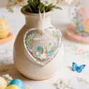 HOWAF 2026 My First Easter Ornament for Baby Boy, Heart Acrylic Keepsake with Blue Gift Box & White Ribbon, Newborn First Easter Souvenir Easter Tree Decor for Nursery