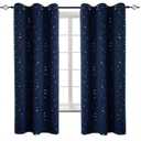 BGment Kids Blackout Curtains for Boys Bedroom, Star Curtains Thermal Insulated Grommet Window Drapes for Nursery, Set of 2 Panels (42 x 63 Inch, Navy Blue)