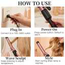 MegaWise Pro 1 1/4 inch Ceramic Barrel Hair Curling Iron, 60s PTC Fast Heating Tech, Anti-Scald Insulated Grip &Tip, Auto Shut Off and 360 Swivel Cord, 2 Clips and Heat-Resistant Glove Included