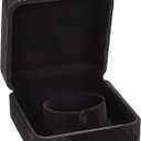 Small Velvet Jewelry Gift Box for Women, Bracelets, Rings, Earrings, Necklace (Black, 3.5 x 3.5 x 1.9 In)