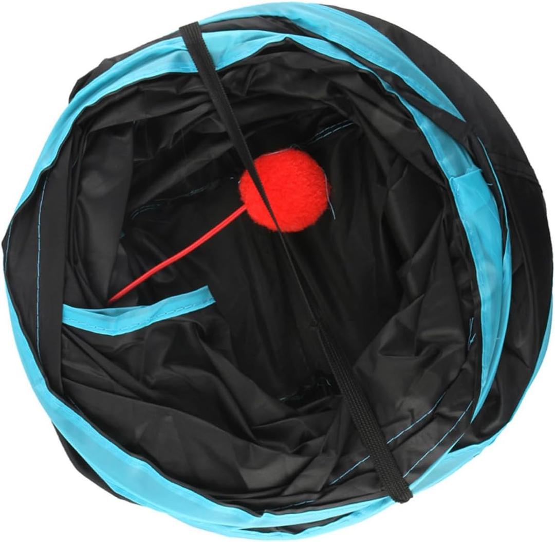NUOBESTY Wear-Resistant Polyester Cat Play Tunnel Y-Shaped Folding Kitten for Indoor Cats Interactive Tunnel for Chasing Hiding and Playing to Reduce Stress and Boredom