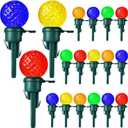 Honoson Christmas Replacement Mini Light Bulbs G14 LED Light Bulbs 0.06 Watt Globe Glass with Plastic Base for Outdoor Indoor Tree(Appealing Colors,60 Pieces)