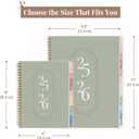 2 x Rileys Academic Planner 2025-2026, Daily, Weekly & Monthly Planner, July 2025 - June 2026, Student Notes Pages, Twin-Wire Binding, Weekly Agenda for School & Work (8 x 6-Inches, Green)