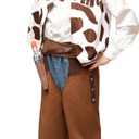 Spooktacular Creations Halloween Cowboy Hat Costume for Boys, Kids White Brown Western Costume, Deluxe Cowboy Outfit Set for Toddler Halloween RolePlay Themed Party (3T, 3-4 yrs) (Brown)
