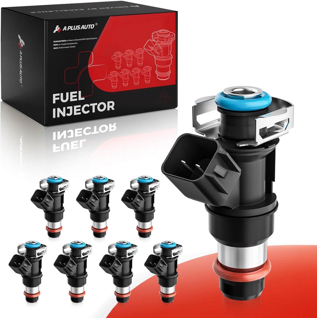 Fuel Injectors Set of 8, Compatible with Chevy Silverado 1500 Tahoe Express 2500 2008-2009, GMC Sierra 1500 Yukon XL Savana 2500 Canyon Envoy, Cadillac-4.8L 5.3L 6.0L, Replace 12580681