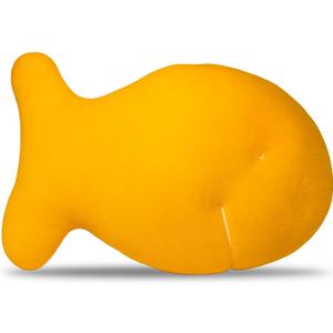 Cheddar Fish Cracker Plush Toy  10 Soft & Huggable Stuffed Animal Pillow  Cute Snack-Inspired Cuddly Gift for Kids & Adults