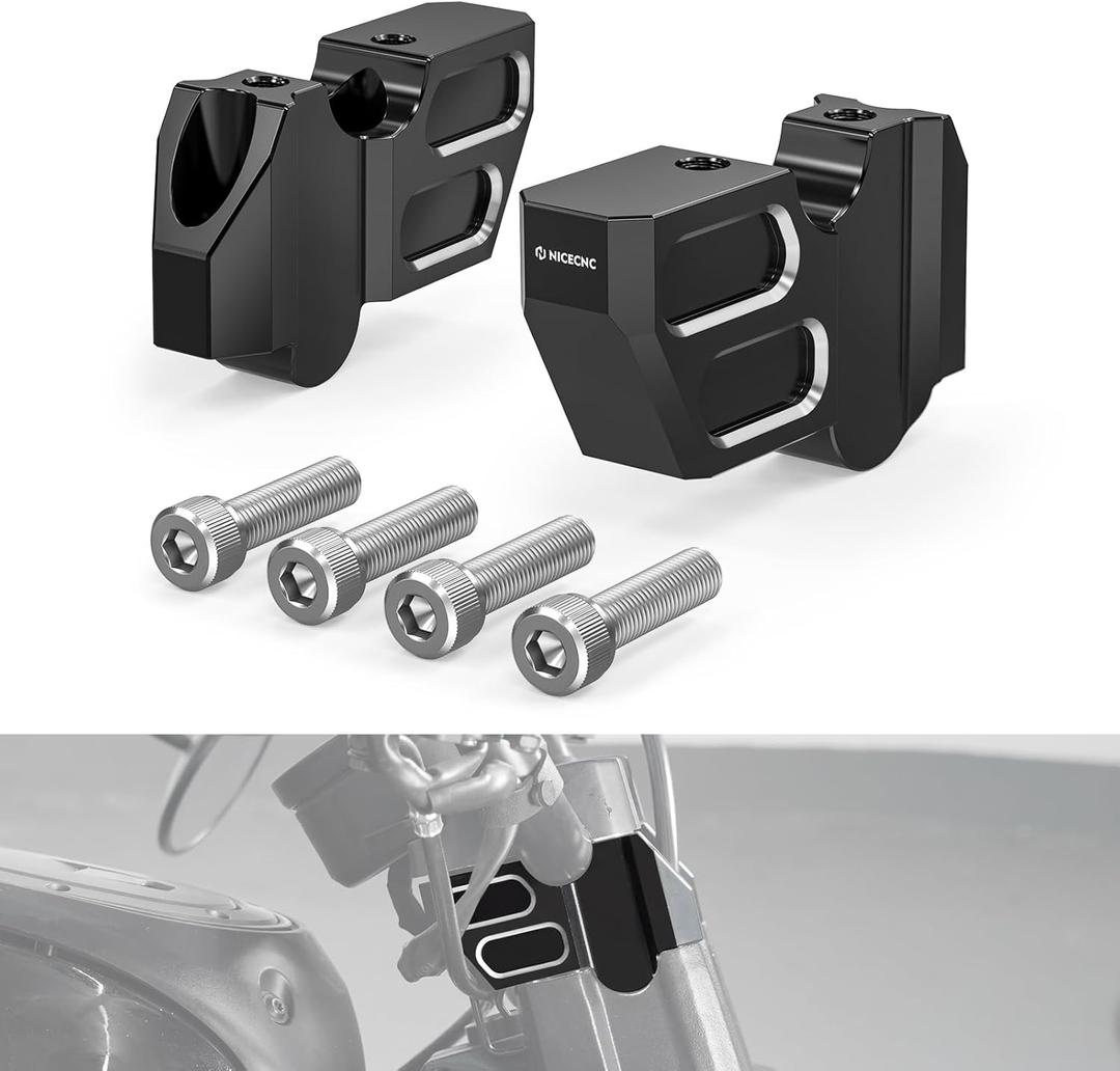 NICECNC Black Rearward Handlebar Risers Aluminum Compatible with Harley Sportster S RH1250S 2021-2024