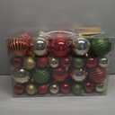 68Pcs Christmas Balls Ornaments for Xmas Tree - 20pcs 3.14",48pcs 1.96Shatterproof Hanging Ball for Holiday Wedding Party Decoration Mixed Size & Color