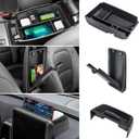 Neepiar 3PCS Center Console Organizers Compatible with 2021-2024 Ford Bronco Sport CX430 Dash Storage Tray and Armrest Storage Box Armrest Hidden Tray Interior Accessories