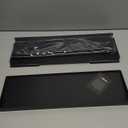 Computer Keyboard Stand with Storage Box, Keyboard Riser Wrist Rest for Desktop, Office Desk Organizer Accessories(Clear Black)