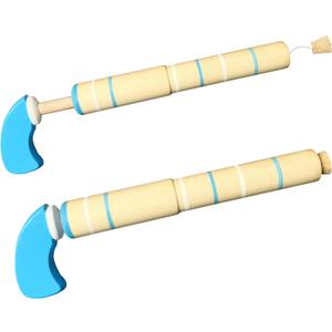 Wooden Toy Gun Boom Gun - 2pack Popular Safe and Fun Children's Substitute Pop Gun for Indoor and Outdoor Games, Perform Party, Exquisite Small Gift - Blue Manual Installation is Required