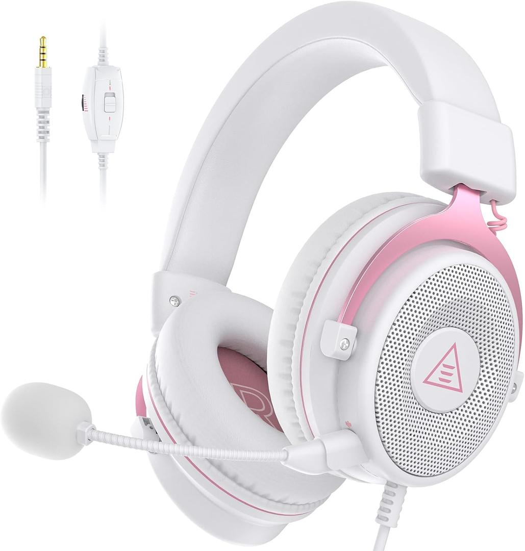 EKSA E900 Gaming Headset with Microphone - PC Headset with Detachable Noise Canceling Mic, 3D Surround Sound, Wired Headphone for PS4, PS5, Xbox, Computer, Laptop, Switch, Handheld