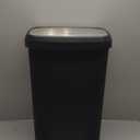 Garvee 13 Gal / 50L Large Plastic Trash Can for Kitchen, Step-On with Soft Close Lid, Liner Rim, Rustproof Garbage Bin, Rear Handle, Matte Black