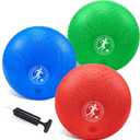 10 Inch Kickball Playground Ball Dodgeball Balls 4 Square Balls, Pack of 3, Dodge Balls for Kids, Kickballs Handball for Indoor Outdoor Games, Includes Pump