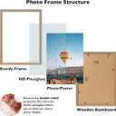 JCJMY 15x19 Picture Frame Rustic Brown for Poster Photo Picture, Horizontal and Vertical Formats for Wall Hanging, 15 x 19 Wall Gallery Poster Photo Frame for 15 by 19 Photos Posters, Rustic Brown
