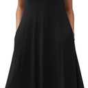 ZEAGOO Womens Casual Dresses for Summer Short Sleeve Flare Midi Dress Loose Flowy Beach Sundress (XX-Large)