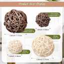 Jetec 18 Pcs Decorative Balls for Centerpiece Bowls Green Moss Balls Wicker Rattan Cord Decorative Bowl Fillers for Garden Vase Home Party Table Spring Christmas Farmhouse Rustic Decor(Regular Size)