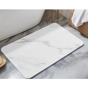 HBlife 23.5" X 15" Quick Drying Stone Bath Mat for Bathroom, Diatomaceous Earth Stone Drying Mat for Kitchen Counter