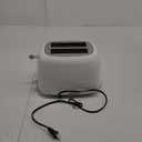 Roter Mond 2 Slice Toaster Retro Stainless Steel with Bagel, Cancel, and Defrost Functions, 6 Bread Shade Settings, Extra Wide Slots and Removable Crumb Tray, White