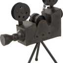 Deco 79 Metal Film Decorative Sculpture Camera Home Decor Statue, Accent Figurine 12" x 7" x 15", Brown