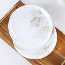 8 Inch White Porcelain Dinner Plates Set of 10 Round Ceramic Dishes Plate Kitchen Dinnerware for Dinner Dishwasher Safe