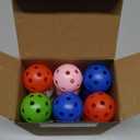 Joyberg Practice Golf Balls 24 Pack, 42mm Plastic Golf Balls, Practice Golf Balls for Backyard, Training Golf Balls for Swing Practice (Multicolor)