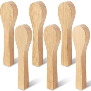 6Pcs Wood Spoon Blank Carving Kits, Unfinished Wood Spoon, 6.5IN Blanks Carving Wooden for Handicraft Enthusiasts
